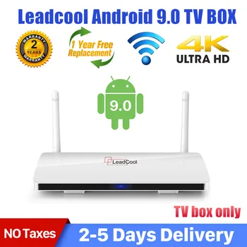 Leadcool Smart Android-9.0-TV-Box RK3229 Quad Core 2,4 GHz wi-fi trådlöst Lan H. 265 Media-Spelare med Smart-TV-Box med 1 GB-8GB Leadcool Set-Top Box