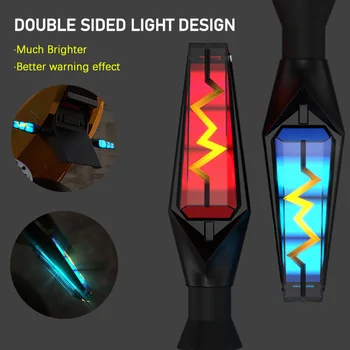 LED-blinkers Ljus för Motorcykel Amber blinkers Inbyggda Blinkers Relä Blinkande LED Indikatorer Lampa dubbelsidig Blinkers