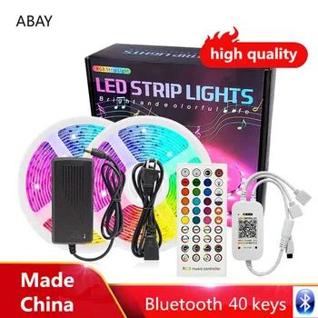 Led strip 12v led-ljus RGB-5050 SMD christmas lights Epoxi vattentät APP Bluetooth music 24-nyckel controller 5M 10M 15M 20M Set