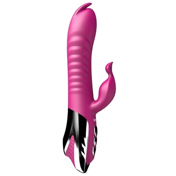 Leten uppvärmbart kanin vibrator tungan vibrerar Elektromagnetiska Pulsen stack dildo vibrator Vuxen Massager sexleksaker för Kvinnor