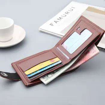 LFZKLZ 2020 ny plånbok för Män Nya Fashion mini korta Läder Plånbok Klipp-Kort Hållare i Flera lager Mapp Mynt Väska clutch väska