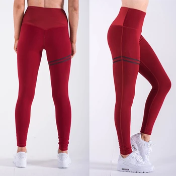 LI-FI med Hög Elastisk Fitness Leggings Tights Smal Kör Sportkläder Sport Byxor för Kvinnor Yoga Byxor i snabbtorkande Byxor Utbildning