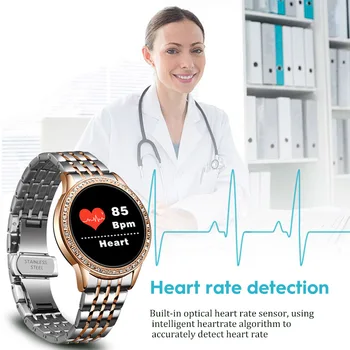 LIGE Ny Smart Klocka Kvinnor IP67 Vattentät hjärtfrekvens, blodtryck Övervaka Bluetooth-Android, IOS Fitness Tracker Smartwatch