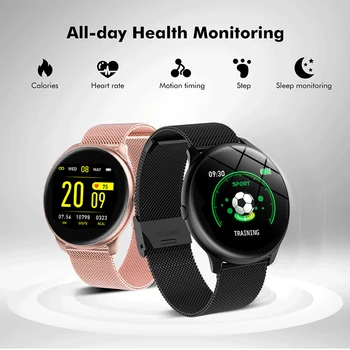 LIGE Nya Mode för Kvinnor Smart Klocka Vattentät Sport Fitness Titta pulsmätning Smarta Klockor för Kvinnor För Android IOS