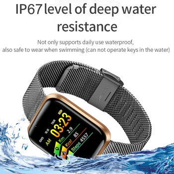 LIGE Smart Klocka Kvinnor Sport Smart Armband IP67 Vattentät Klocka Stegräknare Heart Rate Monitor LED-färgskärm för Android ios