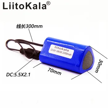 LiitoKala hög kvalitet för bärbara 12V 2200 mAh 18650 laddbart litium batteri pack batteri för CCTV kamera MID mid 2200mh