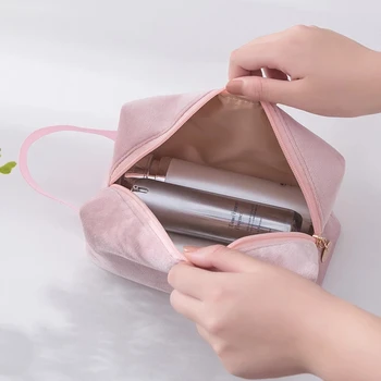 Liten Makeup Väska för Resor Kosmetisk Påse Toiletry Skönhet Fallet för Kvinnor Flickor Bärbar vattentät Dagliga Lagring Arrangör
