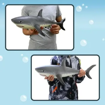 Liten Simulering White Shark Modell Leksak Kreativa Barn Simulering Haj Actionfigurer Samling Leksak Haj Modell Smycken