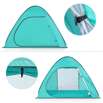 Lixada Automatisk Stranden Tält UPF50+ UV Skydd Pop Up Camping Tält Solen Härbärget Cabana för 2-3 Personer Stranden Skugga Sunshelter