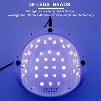 LKE Spik Torktumlare 86W UV-LED-Nail Lampa Tillämpa Samtliga av Gel Lack Spik Verktyg LCD-Display Is Lampa För Professionell Salong Manikyr Maskin