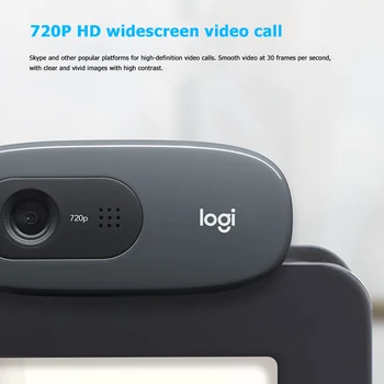 Logitech C270i 720P HD-Webbkamera med Inbyggd Mikrofon Datorns USB-Web-Kamera för direktsändning videosamtal Konferens Kontor Hot