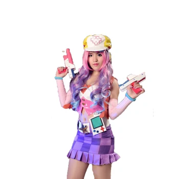 LOL Arcade Miss Fortune Cosplay kostym Kostym med hat
