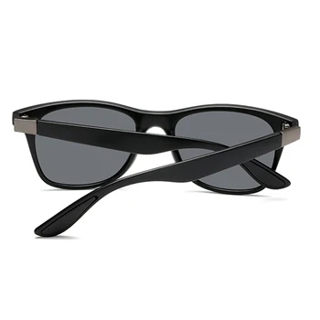 LongKeeper DESIGN Män Kvinnor Classic Retro Nit Polariserade Solglasögon Lättare Design Torget Frame- UV-Skydd