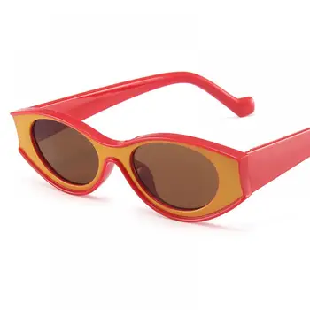 LongKeeper Små Cat Eye Solglasögon Kvinna Vintage 2021 Trend Svarta Glasögon Mode Män Solen Glasögon UV400 Offentlig Nyanser Gafas