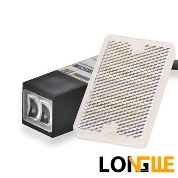 LONGWE 2m Retroreflective Fotoelektriska Sensorer i Metall Ir-Reflex Växlar E3S-R2N1
