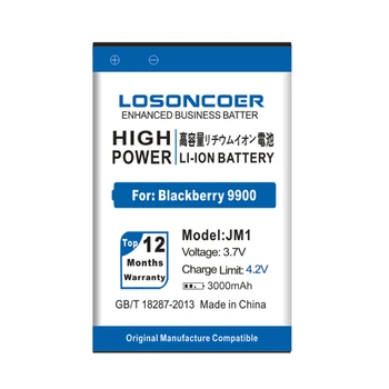 LOSONCOER 3000mAh JM1 JM-1 JM-1 Hög Kvalitet Telefonens Batteri För Blackberry-9380 9850 9860 9790 9930 9900 Batteri~I Lager