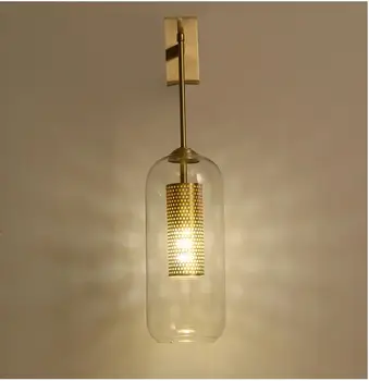 LukLoy LED Koppar vägglampa Postmoderna Minimalistisk Skans Nordiska Sovrum Vägg Ljus sänglampa Lyx Kreativa För Vardagsrummet
