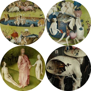 Lustarnas Trädgård Canvas Tavlor-Reproduktioner Av Hieronymus Bosch Klassisk Vägg Konst för Hemmet Vardagsrum Inredning