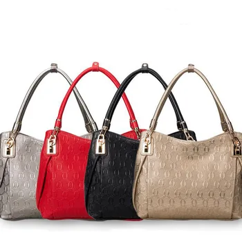 Läder handväska för damer Europeiska och Amerikanska mode handväska för damer mode axelväska för damer