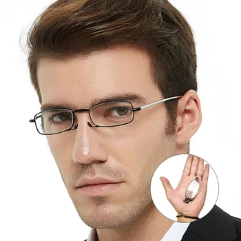 Läsare läsglasögon Fällbara Regler för Män Presbyopic Glasögon Kvinnor Kvinnliga Ram Glasögon Damer 2.0