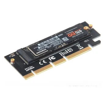M. 2 NVME Raiser PCIE att M2-Adapter PCI Express GEN3 Hög Hastighet Kompatibel PCIE X16-X8 X4 Slot LED-Indikator för 2230-2280 M2 SSD
