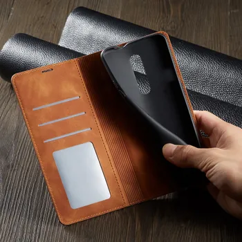 Magnetiska Flip Case för OnePlus 7 Pro 7 Global 128gb Lyxigt Läder Plånbok Stå Korthållaren bokomslag Ett Plus 7 Pro 7 iPhone