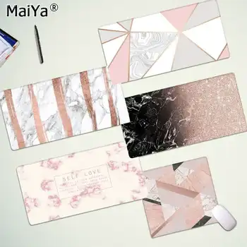Maiya Rosa Guld Vit marmor Anpassade Musmattor dator Bärbar Dator Anime musmatta Fri Frakt Stor musmatta Tangentbord Mat