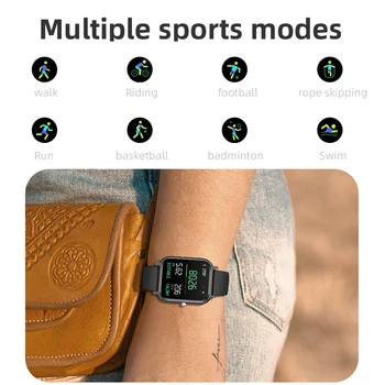MAKIBES V20 1.4 Stor skärm Smart Klocka Armband HR blodtryck Hälso-och Vattentät Armband Fitness-Tracker För att Imitera GTS