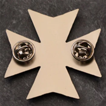 Maltese Cross Metall Badge Knight Medalj Brosch Pin-Kod