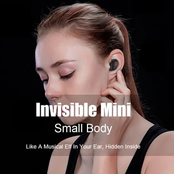 M&J F12 TWS Sant Hörlurar Mini Hitta Örat Knoppar Trådlösa Bluetooth-Hörlurar Hörlur Headset för iPhone xiaomi Redmi