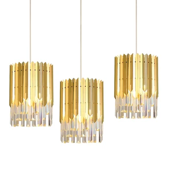 Manggic Moderna kristall hängande lampor restaurang lampa bar guld rostfritt stål kristall hängande lampor hem belysning