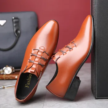 Mazefeng 2020 Nya Män Klä Skor Formella Skor för Män Handgjorda Business Skor, Skor Bröllop Stor Storlek Patent Läder Spetsar upp Hane