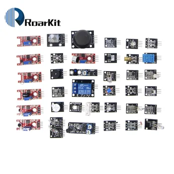 Med Box 37 1 Sensor DIY-Kit För Arduino /RGB/joystick/ljuskänsliga/Sound Detection/Hinder undvikande/summer