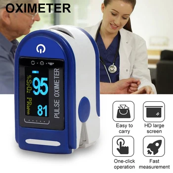 Medicinsk Bärbara Finger Pulse Oximeter Blodet syrgasmättnad meter Fingertoppen Pulsoximeter SPO2 Monitorn Oximetro dedo Oximeter