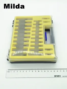 Milda 150pcs med 0,4 - 3,2 mm HSS Microtech elverktyg Mini Borr Uppsättning Små Precision Twist Borrning Kit med Fallet plastlåda
