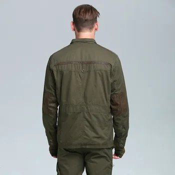 Militär stil jacka män bomull tyska armén enhetliga kläder casual taktiska blazer-hane mode flera fickor dragkedja lapptäcke