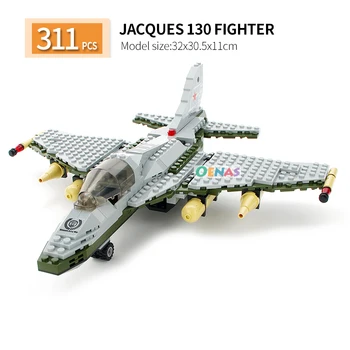 Militära Uppsättning Jacques 130 Fighter Byggstenar Tankar Leksaker För Barn Montera Kit Action Figur Pojkar Och Födelsedagspresenter