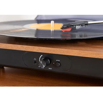 Mini Bluetooth Högtalare Vinyl Skivspelaren Lönsam Vintage Fonografen Skivspelare Drop Shipping - Redwood Färg