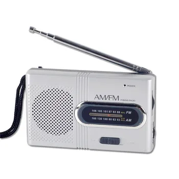 Mini Bärbara Pocket AM/FM-Teleskopisk Antenn batteridriven Radio-Mottagare drop shipping 1115 fri frakt