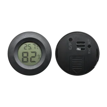 Mini LCD Digital Termometer Hygrometer Kyl och Frys temperaturgivare Luftfuktighet Meter Detektor Mäta Instrument Inomhus-Svart