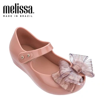 Mini Melissa 2020 Nyaste Sommaren Jelly Skor Flickor Nytt Mode Jätte Bowknot Godis Skor Beach Sandaler Prinsessan PVC Skor