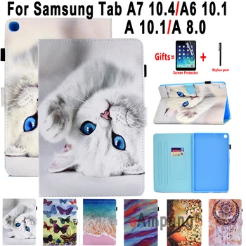 Mjuk Stötsäker Case för Samsung Galaxy Tab A7 10.4 2020 En 10,1 2019 10.5 2018 A6 2016 8.0 9.7 Tecknat Täcka Tablett Skal Funda