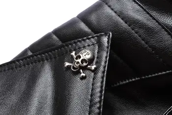 Mode 2020 boutique punk män kläder i läder läder motorcykel Smal PU läder jacka män chaqueta hombre Y998