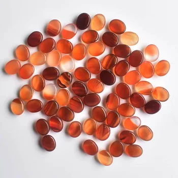 Mode av hög kvalitet naturliga röda onyx Oval CAB CABOCHON 8x10mm sten pärlor för smycken gör grossist 50st/mycket fri frakt