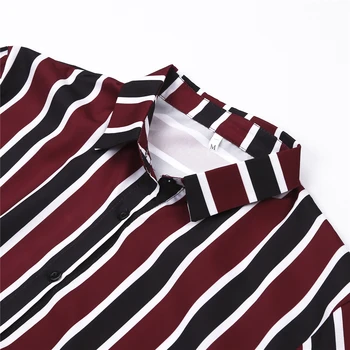 Mode för Män Casual Stripe Shirts Manliga Sommaren Kort Ärm Button-Down Toppar Het Försäljning Sommar Randiga Tröjor Outfits 3Colors