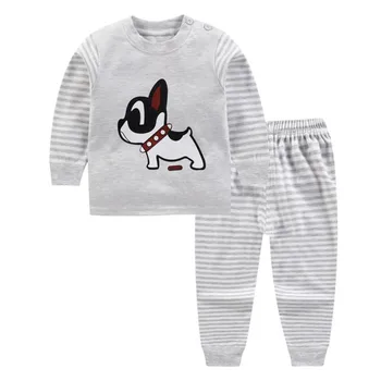 Mode Pyjamas Pojkar Och Bomull Passar Barn Hemma Bära För Pojken Barn Sleepwear Kläder