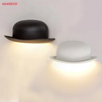 Modern, minimalistisk LED aluminium lampor vägg vid sängen badrum ljus(IP55) kreativa Sovrum gången Nya stil hatt vägglampa