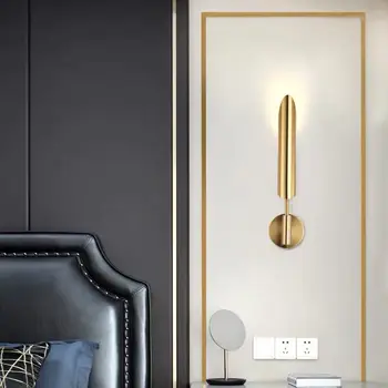 Modern och Elegant Brons Guld Dekorativa G9 LED-Lampa vägglampa För Vardagsrum, Sovrum Lyx Monterad Vägg Lampor
