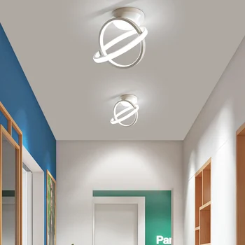 Moderna led-ljuskrona för corridro foajén sovrum lobby vit eller svart målade home deco små ljuskronor fixturer 180x160mm 12W