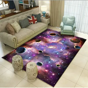 Moderna och kreativa stjärnhimmel matta vackra universum området mattor vardagsrum tabell sovrummet vid sängen barnrum hem dekorativa mattor
